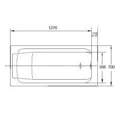Чугунная ванна Jacob Delafon Parallel 150x70 E2949 с отверстиями для ручек