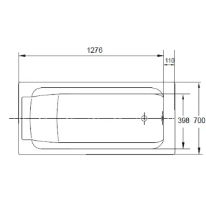 Чугунная ванна Jacob Delafon Parallel 150x70 E2949 с отверстиями для ручек