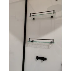 Душевая кабина Frank F409/1 Black 90x90 без крыши