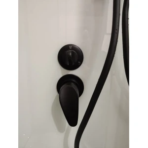 Душевая кабина Frank F412L М Black 120x80 Б/К, стекло матовое