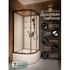 Душевая кабина Frank F409/2 Black 90x90 без крыши