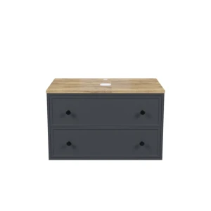 Тумба под раковину IDDIS Torr 80 со столешницей, подвесная, темно-серый TOR80DBi95K