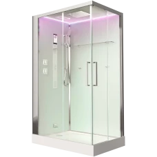 Душевая кабина Timo Premium HELKA H-515R-T-CH/C 90х120х220, стульчик прозрачный