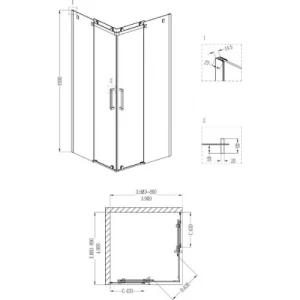 Душевой уголок Grossman Cosmo GR-1090 90х90