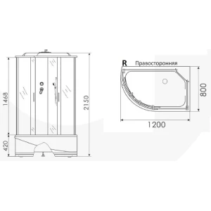 Душевая кабина Erlit ER3512TPR-C3 120х80