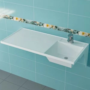 Раковина Санта Лидер 100 над стиральной машиной 900107, без кронштейнов, правая