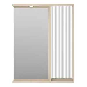 Зеркальный шкаф Brevita Balaton 65 правый (белый, бежевый)