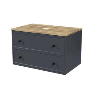 Тумба под раковину IDDIS Torr 80 со столешницей, подвесная, темно-серый TOR80DBi95K