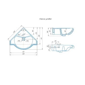 Раковина СаНта Классик 65 угловая