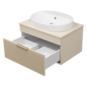 Тумба под раковину Brevita Enfida 70 подвесная (бежевая)