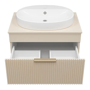 Тумба под раковину Brevita Enfida 70 подвесная (бежевая)