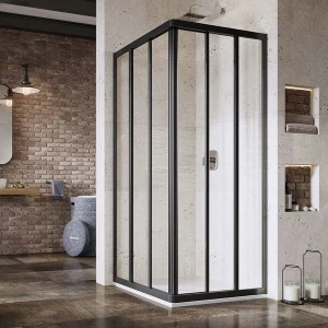 Душевой уголок Ravak Supernova 75x75 ASRV3-75-198 профиль черный, стекло прозрачное Transparent