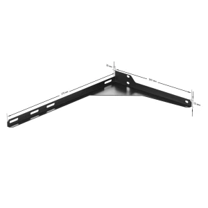 Кронштейн к умывальнику над стиральной машиной "Универсальный" боковой левый (для ум.Юпитер) черный