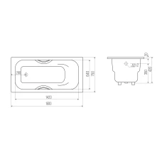 Чугунная ванна GOLDMAN Donni 160х75