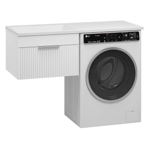 Тумба под раковину Brevita Enfida 60 под стиральную машину подвесная (белая)