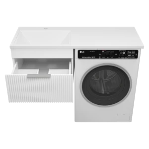 Тумба под раковину Brevita Enfida 60 под стиральную машину подвесная (белая)