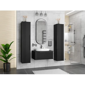 Тумба под раковину Brevita Savoy 80 подвесная (черная)