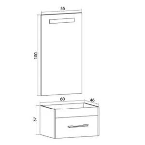 Тумба для ванной SanVit Квадро 60